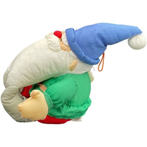 J.S. Vintage Christmas Elf Nylon Parachute Plush Stuffed Toy - Picture 6 of 7